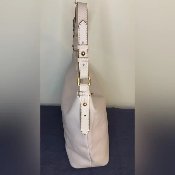 Dooney & Bourke Hobo light Grey Leather Shoulder Bag lg